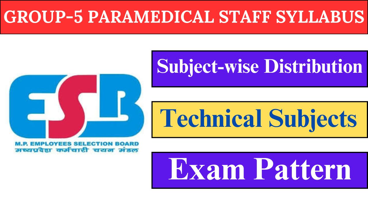 MPESB Group-5 Paramedical Staff Syllabus 2025 with Exam Pattern Overview.