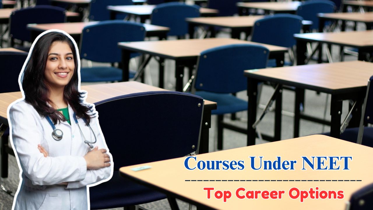 NEET 2024 Courses overview featuring MBBS, BDS, AYUSH, and more with a focus on top career options.