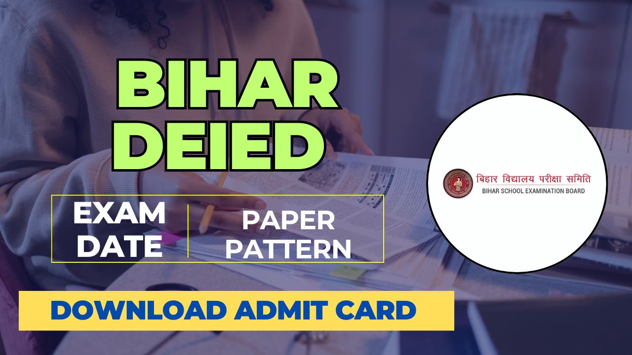 Bihar DElEd Admit Card 2025, check exam date and download link